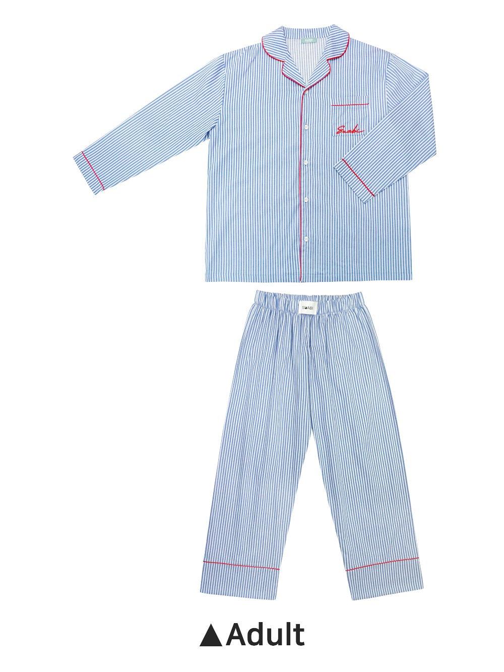 Bonjour Stripe Pajamas : Blue ▷20%할인
